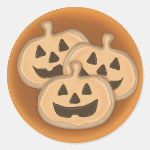 Sticker Rond Cookies citrouilles