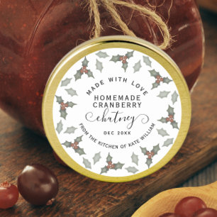 Sticker Rond Cookies de Noël à l'aquarelle Tarte Confiture Cara
