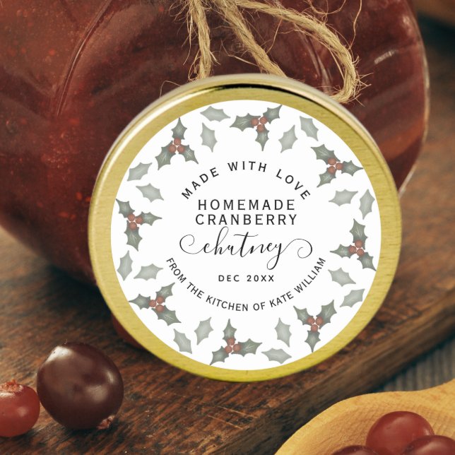 Sticker Rond Cookies de Noël à l'aquarelle Tarte Confiture Cara (Créateur téléchargé)