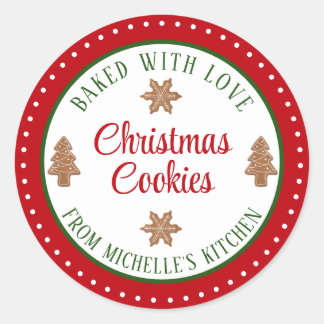 Sticker Rond Cookies de Noël faits maison