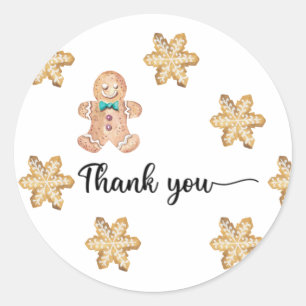 Sticker Rond cookies de Noël merci