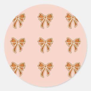 Sticker Rond Cookies de Noël minimaux