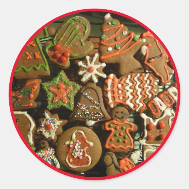 Sticker Rond Cookies de vacances (Devant)