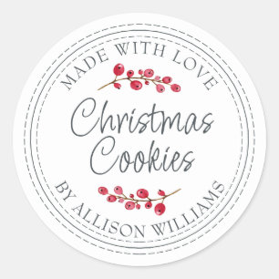 Sticker Rond Cookies maison de Noël Jar