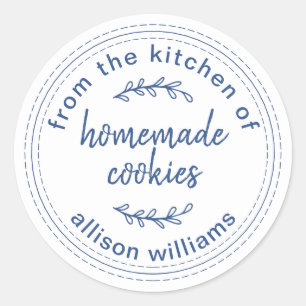 Sticker Rond Cookies maison rustiques de la cuisine de