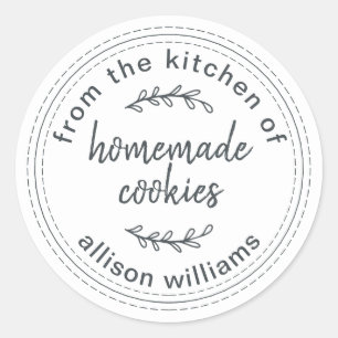Sticker Rond Cookies Maison Rustiques De la Cuisine de White
