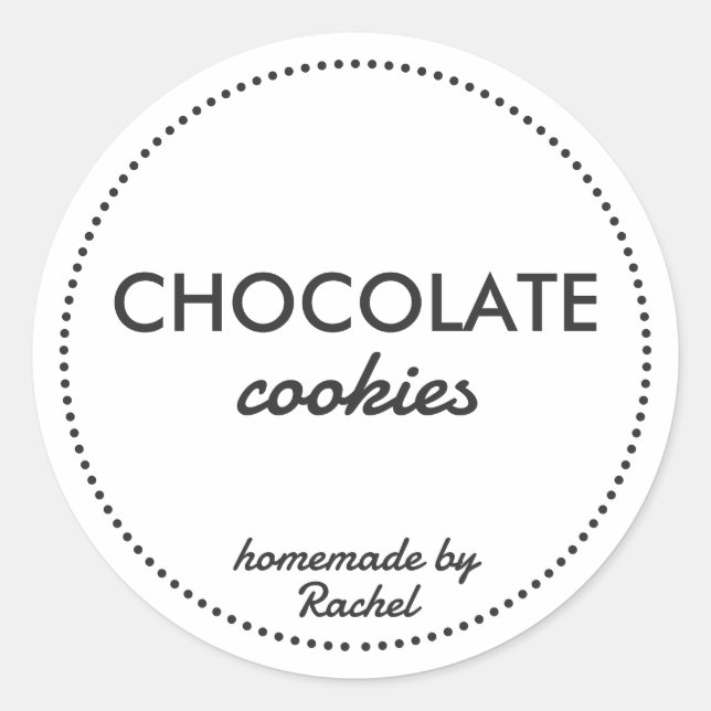Sticker Rond Cookies Maison Simples Vintage Moderne Rustique (Devant)