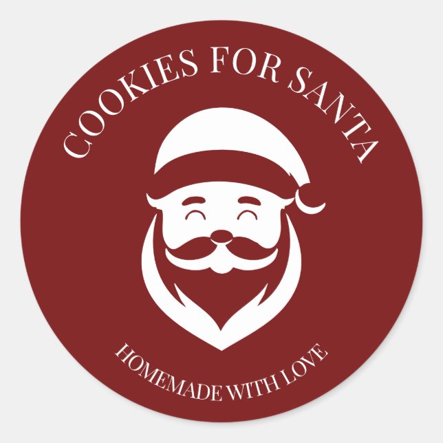 Sticker Rond Cookies pour le Père Noël (Devant)