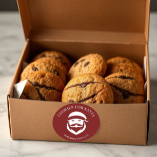 Sticker Rond Cookies pour le Père Noël