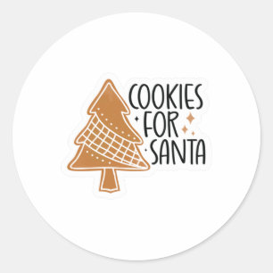 Sticker Rond Cookies pour Père Noël
