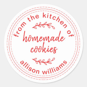 Sticker Rond Cookies rustiques faits maison de la cuisine de 