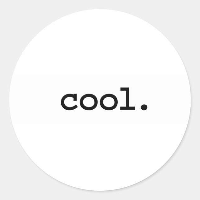 Sticker Rond cool. (Devant)