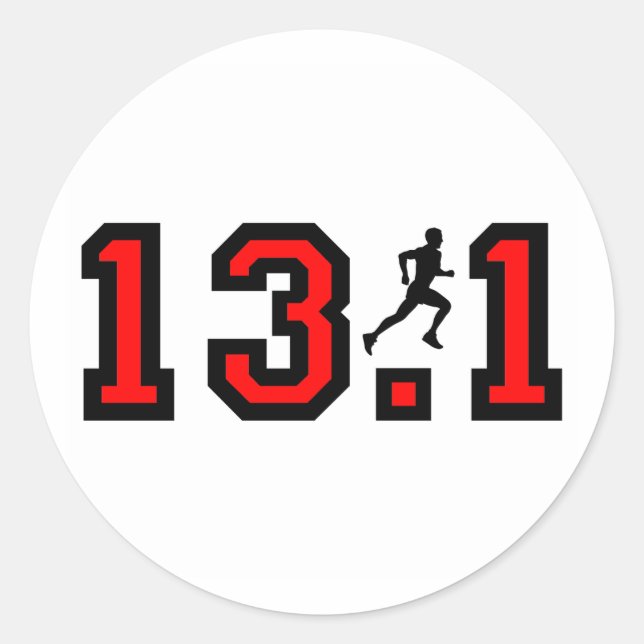 Sticker Rond Cool 13,1 mi-marathon (Devant)