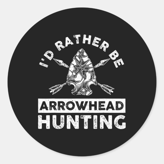 Sticker Rond Cool Arrowhead Design Pour Hommes Femmes Arrowhead (Devant)