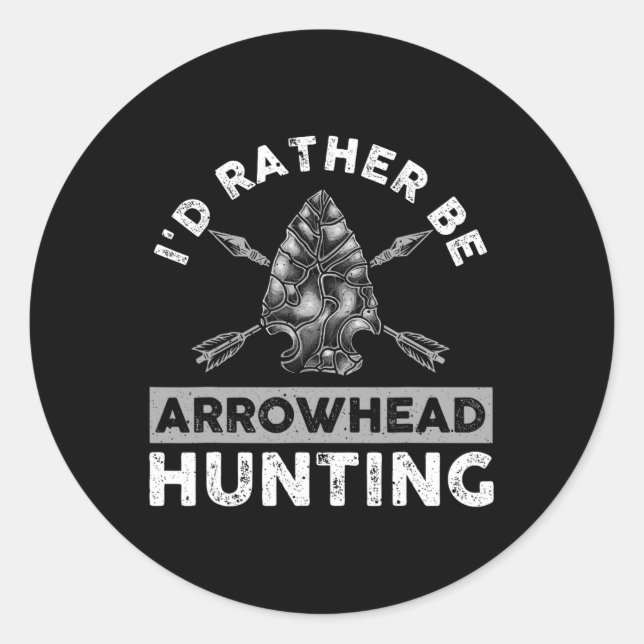 Sticker Rond Cool Arrowhead Design Pour Hommes Femmes Arrowhead (Devant)