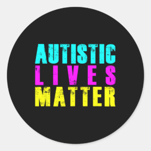 Sticker Rond Cool Autistic Vit Sensibilisation sur l'autisme Ca