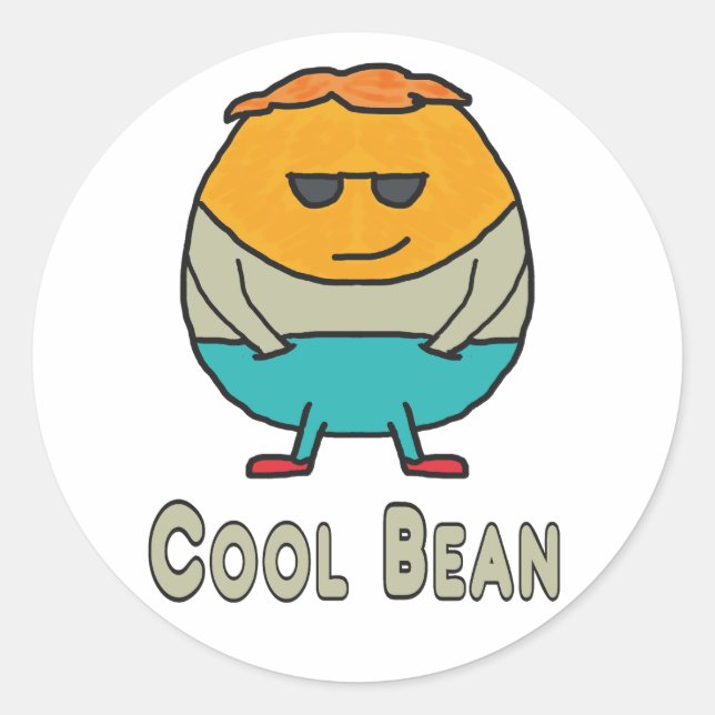 Sticker Rond Cool Bean (Devant)