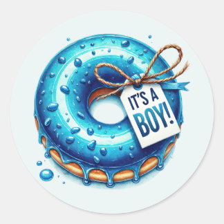 Sticker Rond Cool bébé garçon douche doux