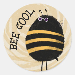 Sticker Rond Cool Bee