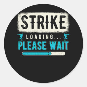 Sticker Rond Cool Bowling Art Strike Chargement Veuillez Patien