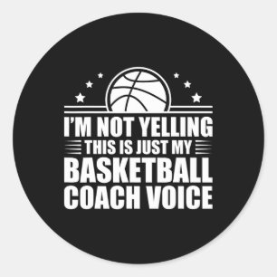 Sticker Rond Cool Bysketbyll Coach Pour Hommes Équipe Femme Bys