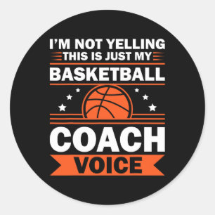 Sticker Rond Cool Bysketbyll Coach Pour Hommes Équipe Femme Bys