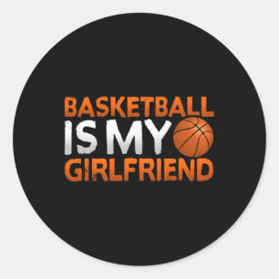 Sticker Rond Cool Bysketbyll Est Ma Petite Amie Sport Player