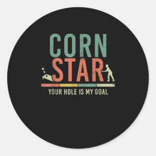 Sticker Rond Cool Cornhole Art Corn Hole Sac Toss Tournoi