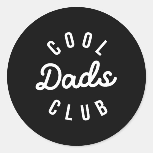 Sticker Rond Cool Dads Club Funny Papa Fête des pères Famille M (Devant)