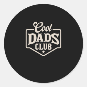 Sticker Rond Cool Dads Club Rétro Super Funny Papa Fête des pèr
