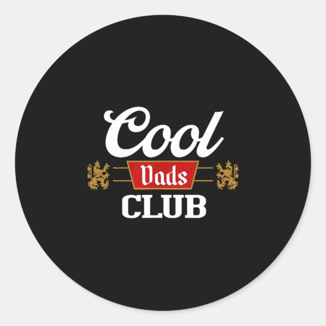 Sticker Rond Cool Dads Club Shirt Father's Day From Daughter So (Devant)