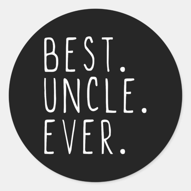 Sticker Rond Cool de famille oncle jamais (Devant)