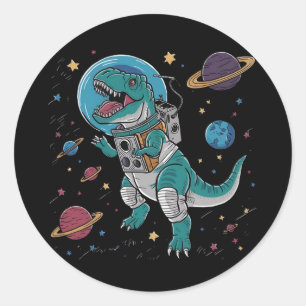 Sticker Rond Cool d'engraving duo dans un espace spécial couleu