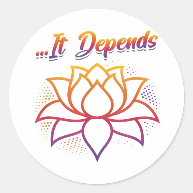 Sticker Rond Cool Dessin d'humeur (Devant)