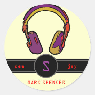 Sticker Rond cool du Dee-Jay