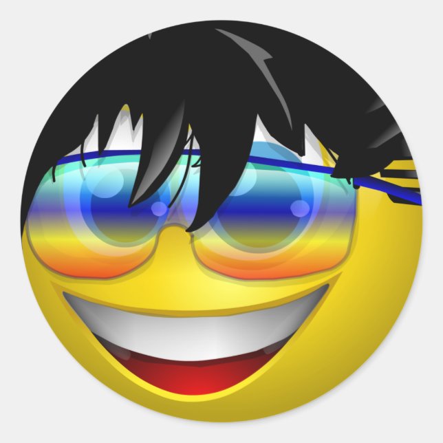 STICKER ROND COOL DUDE (Devant)