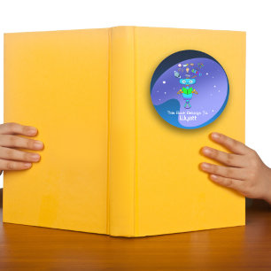 Sticker Rond Cool Enfants Robot Apprendre de la lecture Carnet