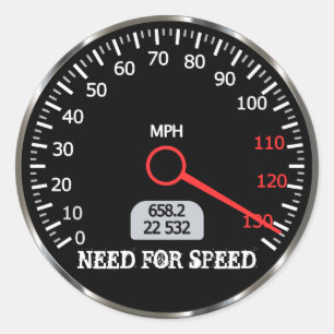 Sticker Rond Cool Et Amusant Speedometer De Voiture