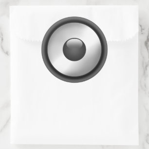 Sticker Rond Cool et fun Musique Conception du haut-parleur