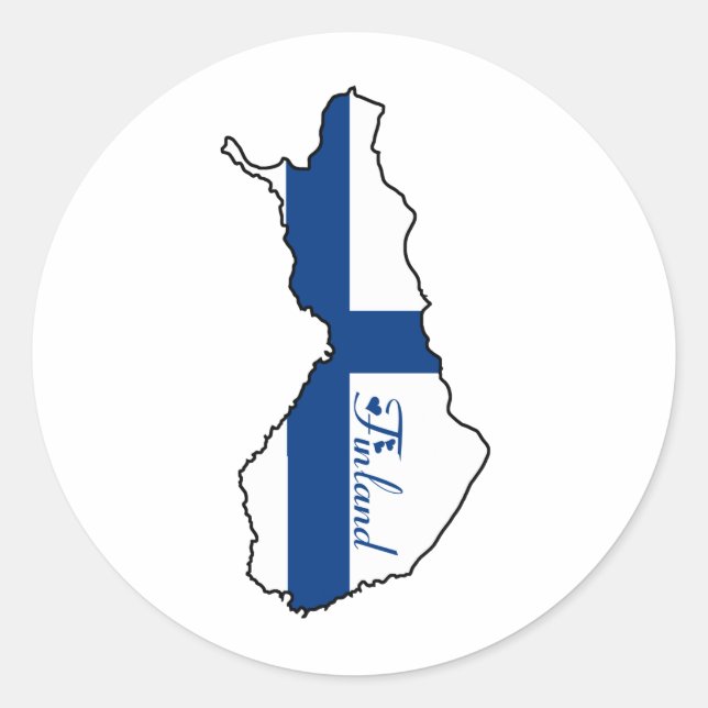 Sticker Rond Cool Finlande (Devant)