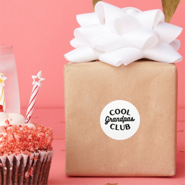 Sticker Rond Cool Grandpas Club Funny Grand-parents Day Grand-p (Fête)