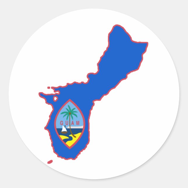 Sticker Rond Cool Guam (Devant)