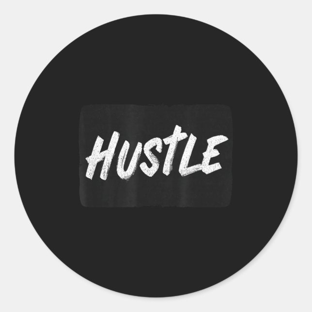 Sticker Rond Cool Hustle Emblem For Adults And Kids  (Devant)
