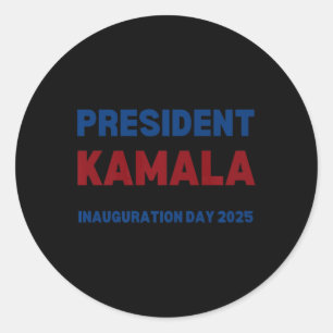 Sticker Rond Cool Kamala Harris 2024 Les femmes gagnent l'inves