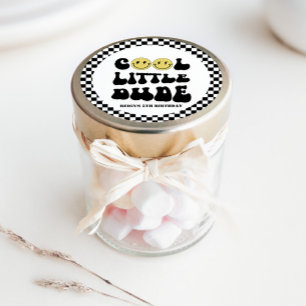 Sticker Rond Cool Little Dude   Boys Rad Kids 5e anniversaire