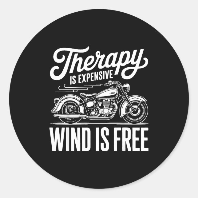 Sticker Rond Cool Motorcycle Men Biker Rider Motor Cycle Lovers (Devant)