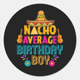 Sticker Rond cool Nacho moyenne Anniversaire garçon