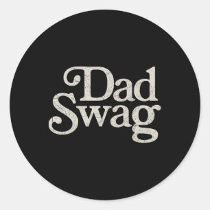 Sticker Rond Cool Papa Swag Fête des pères rétro
