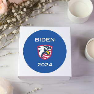 Sticker Rond Cool patriotique Joe Biden 2024 Élection Aigle fon