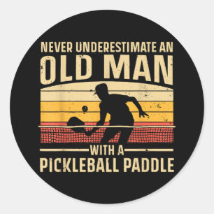 Sticker Rond Cool Pickleball Art Pour Hommes Femmes Paddle Pick